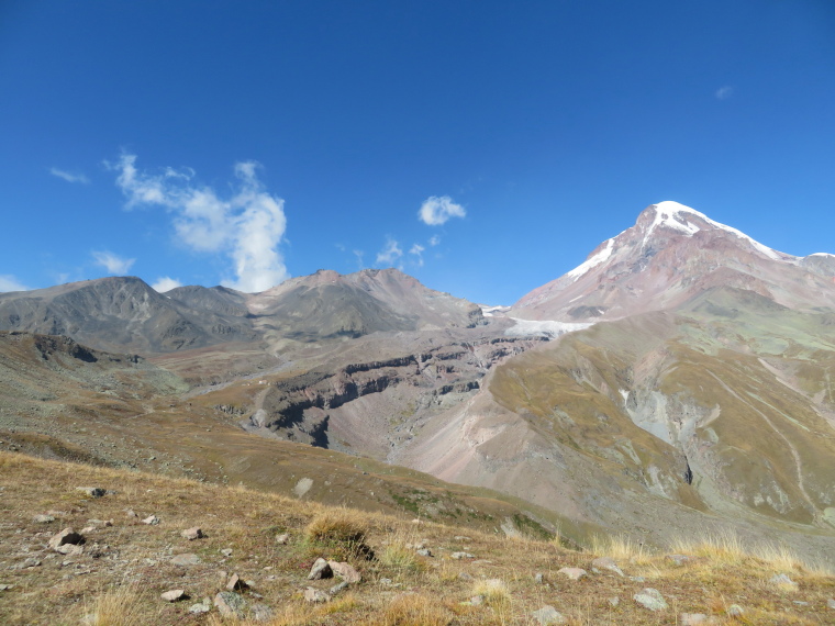 Khevi, Kazbegi and the Military Highway 
Gergeti - Mt Kazbek, gorge, glacier© William Mackesy
