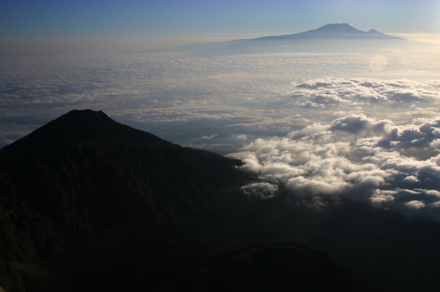 Mt Meru
Kili at dawn from Meru summit - © William Mackesy