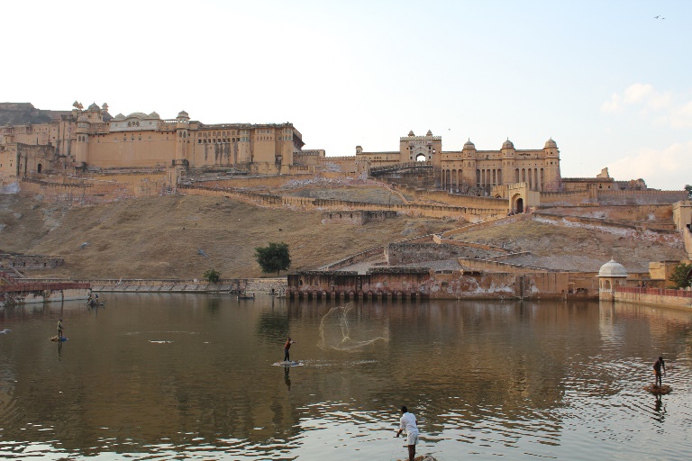Jaipur's Old City
Jaipur, Amber Fort, Lake Maota, fishermen  - © flickr user- Arian Zwegers