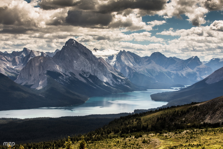 Bald Hills 
A closer look at Maligne Lake from Bald Hills - © Flickr user mzagerp