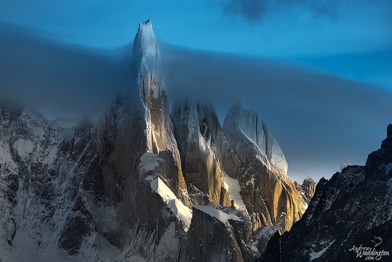 Argentina Patagonia, Laguna Torre to Loma del Pliegue Tumbado , Cerro Torre from the trail, Walkopedia